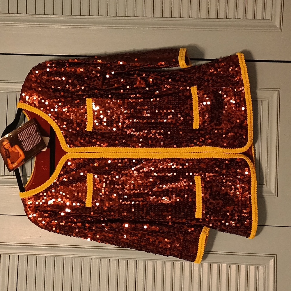 IMAN Brown Sequined Jacket NWT